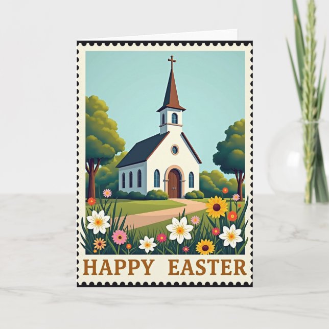 Happy Easter Scene Card (Front)