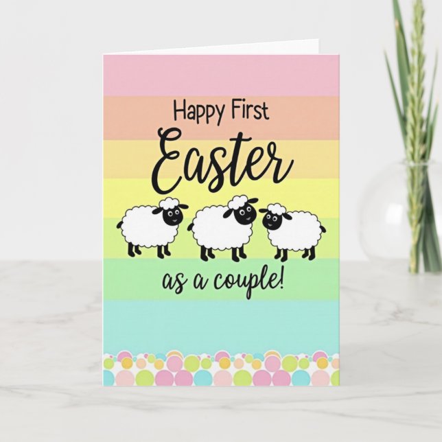 Happy Easter Sheep Friends Card (Front)