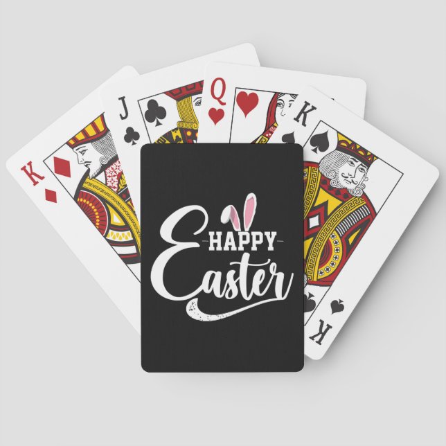 Happy Easter Shirt Rabbit Poker Cards (Back)