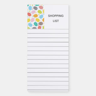 Happy Easter ( shopping list ) Modern Eggs Magnetic Notepad