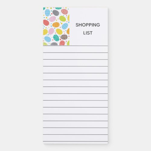 Happy Easter  shopping list  Modern Eggs Magnetic Notepad