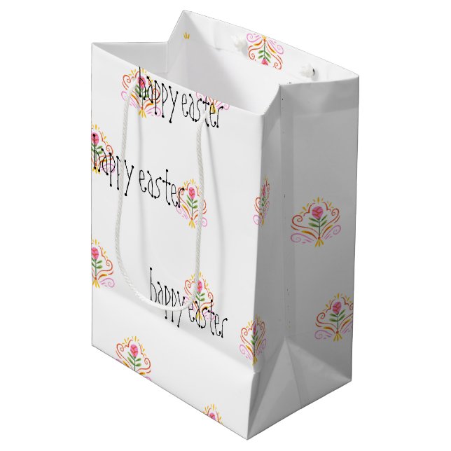 Happy Easter simple  Medium Gift Bag (Front Angled)