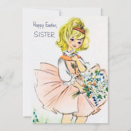 Happy Easter Sister add message Holiday Card