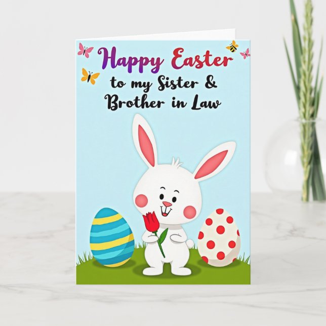 Happy Easter Sister Brother Card (Front)