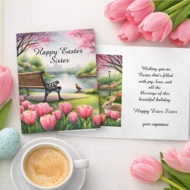 Happy Easter Sister Folded Greeting Card (Creator Uploaded)