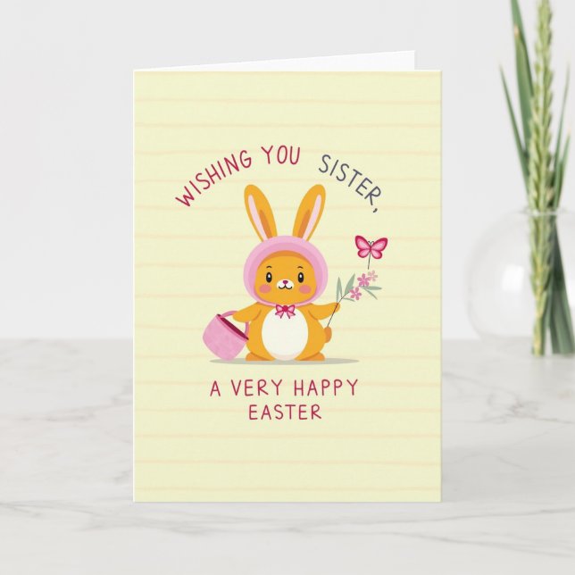 Happy Easter Sister Greeting Card (Front)