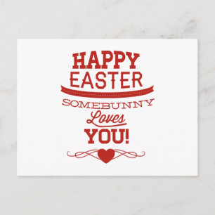 Happy Easter – Somebunny Loves You Holiday Postcard