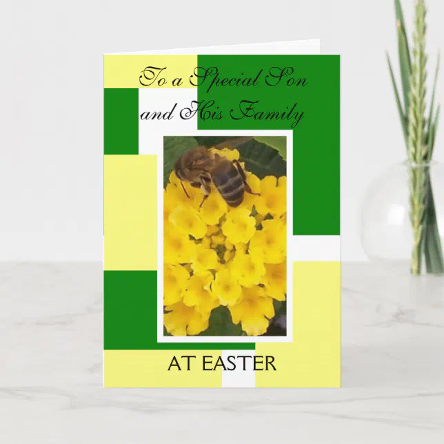 Happy Easter Son And Daughter In Law Card Bee Zazzle