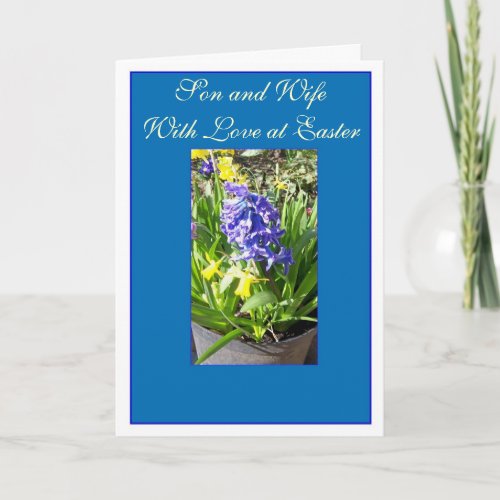 Happy Easter Son And Daughter_In_Law Card Hyacinth