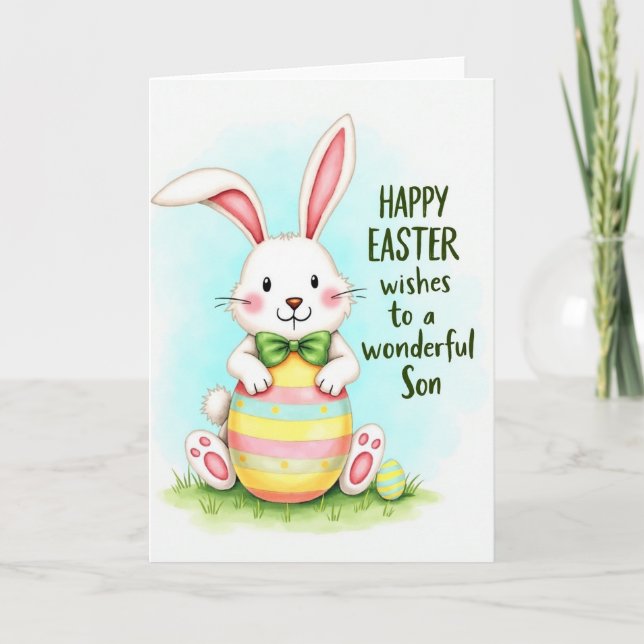 Happy Easter Son Greeting Card (Front)
