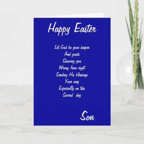 Happy Easter son Holiday Card