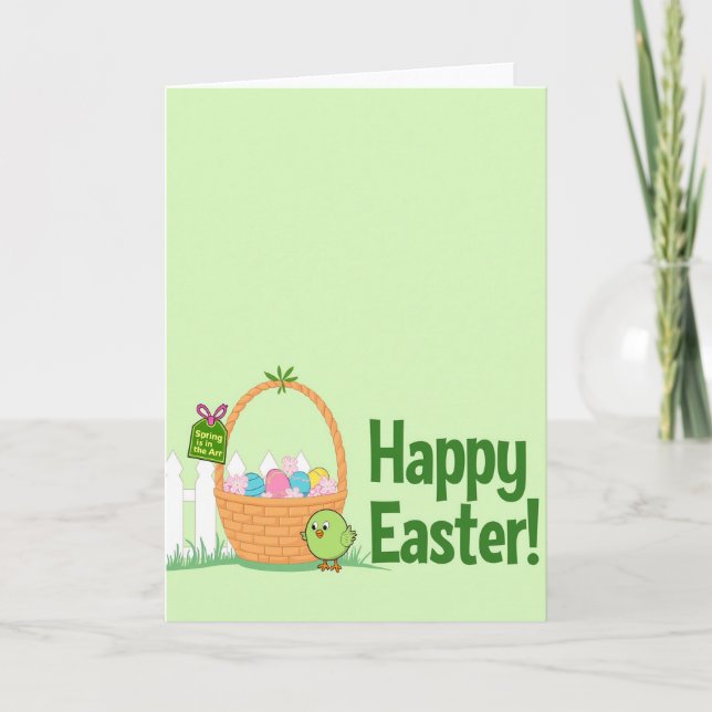 Happy Easter Spring Basket Card (Front)