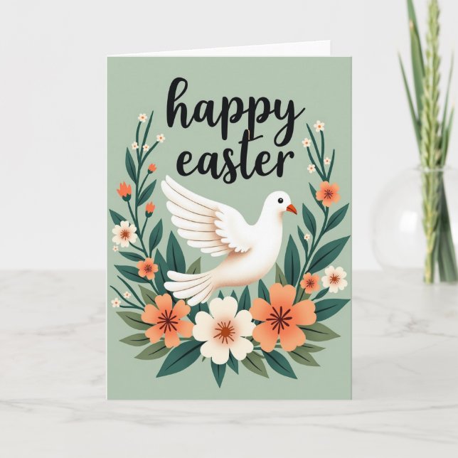 Happy Easter Spring Bird Card (Front)