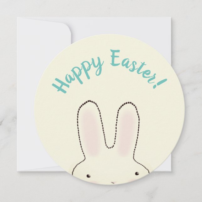 Happy Easter Spring  bunny two sided funny Card (Front)