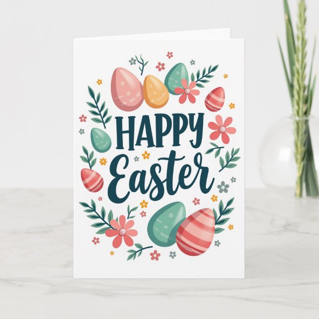 Happy Easter Spring Celebration Card (Front)