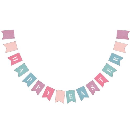 Happy Easter Spring Colors Custom Bunting Flags