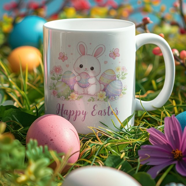 Happy Easter Spring Design - Cute Easter Bunny  Coffee Mug (Creator Uploaded)