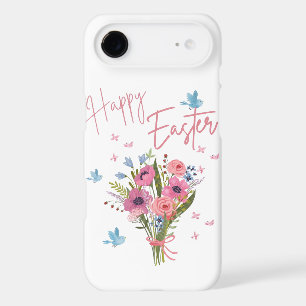 Happy Easter Spring Floral Bouquet & Blue Birds iPhone 17 Air Case