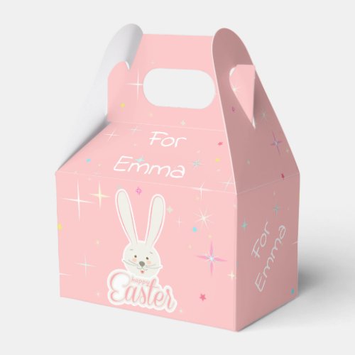 Happy Easter Spring Holiday cute bunny Eggs Hunt Favor Boxes