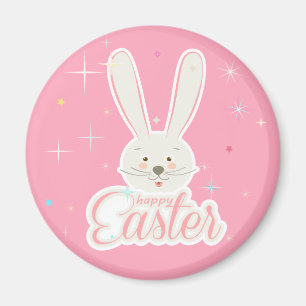 Happy Easter Spring Holiday cute bunny Eggs Hunt Magnet