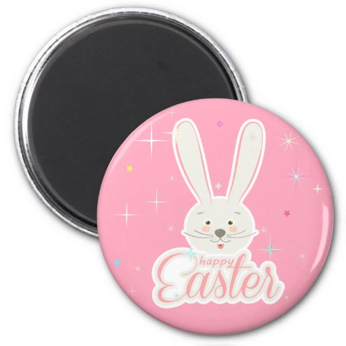 Happy Easter Spring Holiday cute bunny Eggs Hunt Magnet