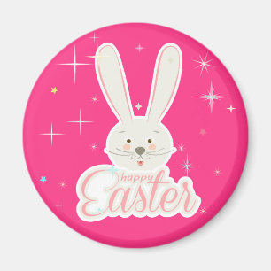 Happy Easter Spring Holiday cute bunny Eggs Hunt Magnet