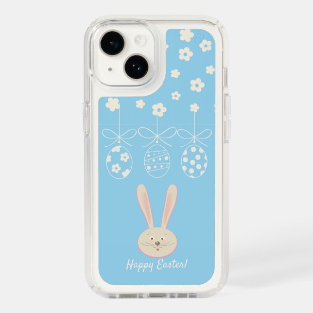 Happy Easter Spring Holiday cute bunny Eggs Hunt Speck iPhone Case (Front)