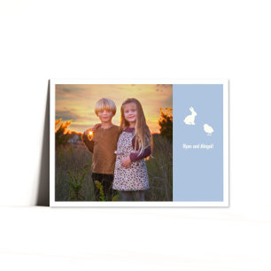 Happy Easter Spring Two Photo Card