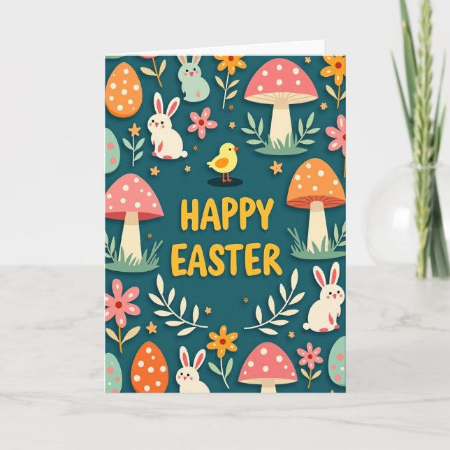 Happy Easter Springtime Card (Front)