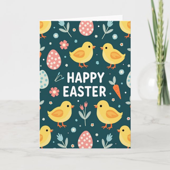 Happy Easter Springtime Joy Card (Front)