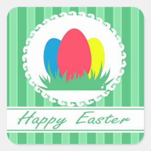 Happy Easter Square Sticker