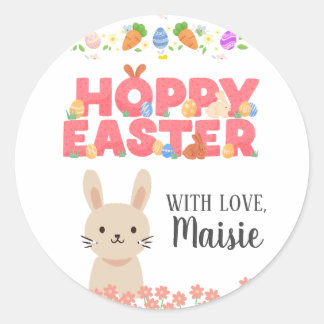happy easter sticker personalized