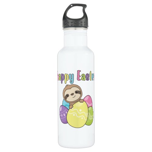Happy Easter Sweet Sloth Easter With Easter Eggs S Stainless Steel Water Bottle