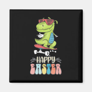 Happy Easter T Rex Dinosaur Bunny Rabbit Eggs Magnet
