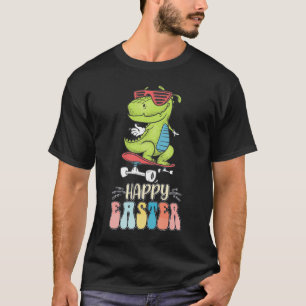 Happy Easter T Rex Dinosaur Bunny Rabbit Eggs T-Shirt