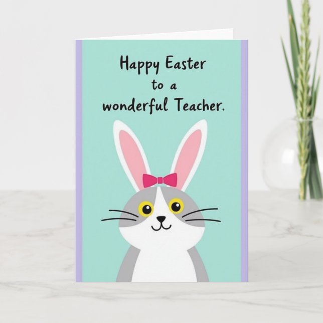 Happy Easter Teacher Card (Front)