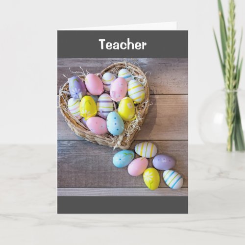 HAPPY EASTER TEACHER EASTER CARD