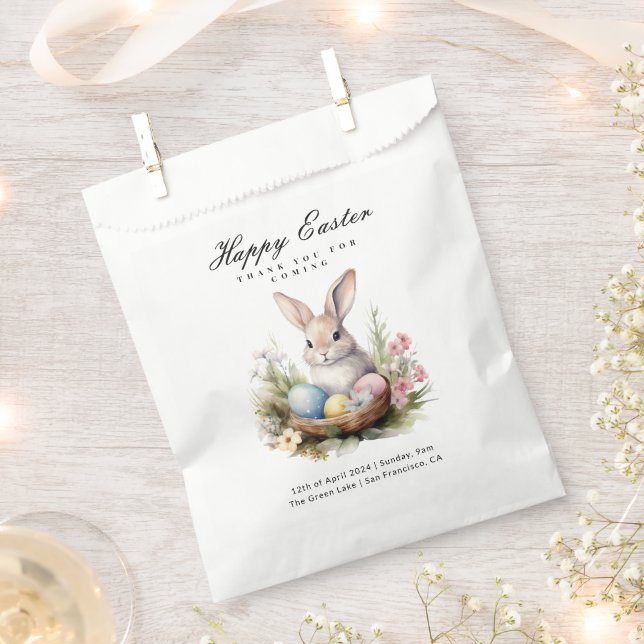 Happy Easter Thank You for Coming Favor Bag (Clipped)