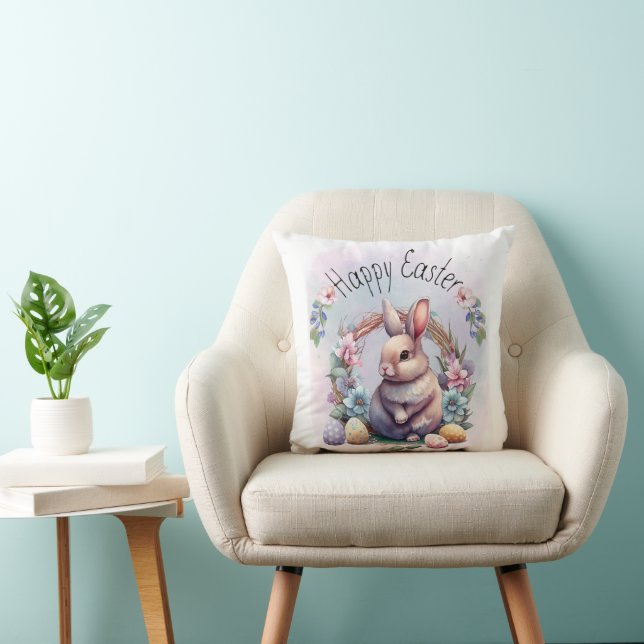 Happy Easter Throw Pillow (Chair)