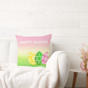 Happy Easter Throw Pillow