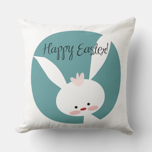 Happy Easter Throw Pillow (Front)