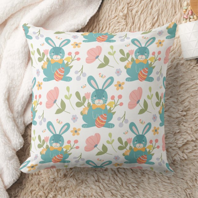 Happy Easter  Throw Pillow (Blanket)