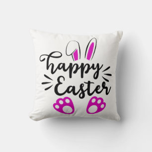 Happy easter            throw pillow