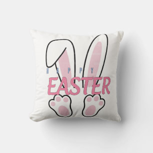 happy easter throw pillow
