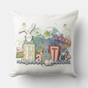 Happy Easter Throw Pillow
