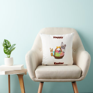 Happy Easter Throw Pillow