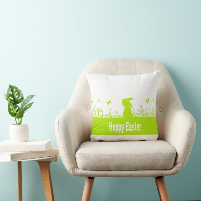 Happy Easter  Throw Pillow (Chair)