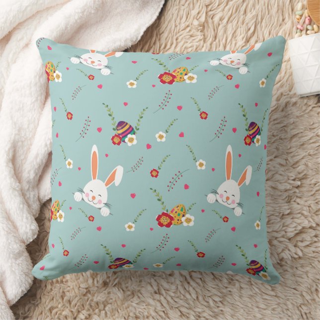 Happy Easter  Throw Pillow (Blanket)