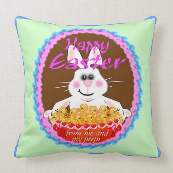 Easter bunny throw pillows