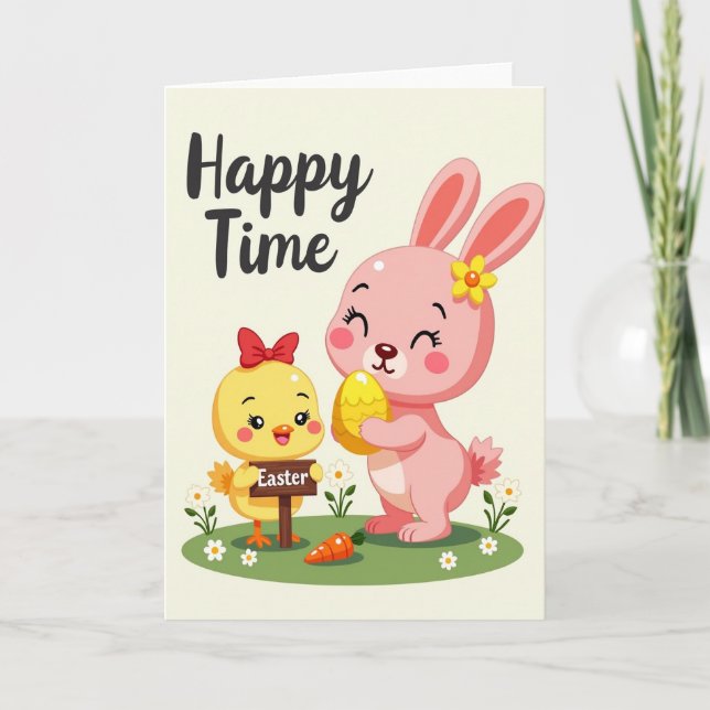 Happy Easter Time Card (Front)